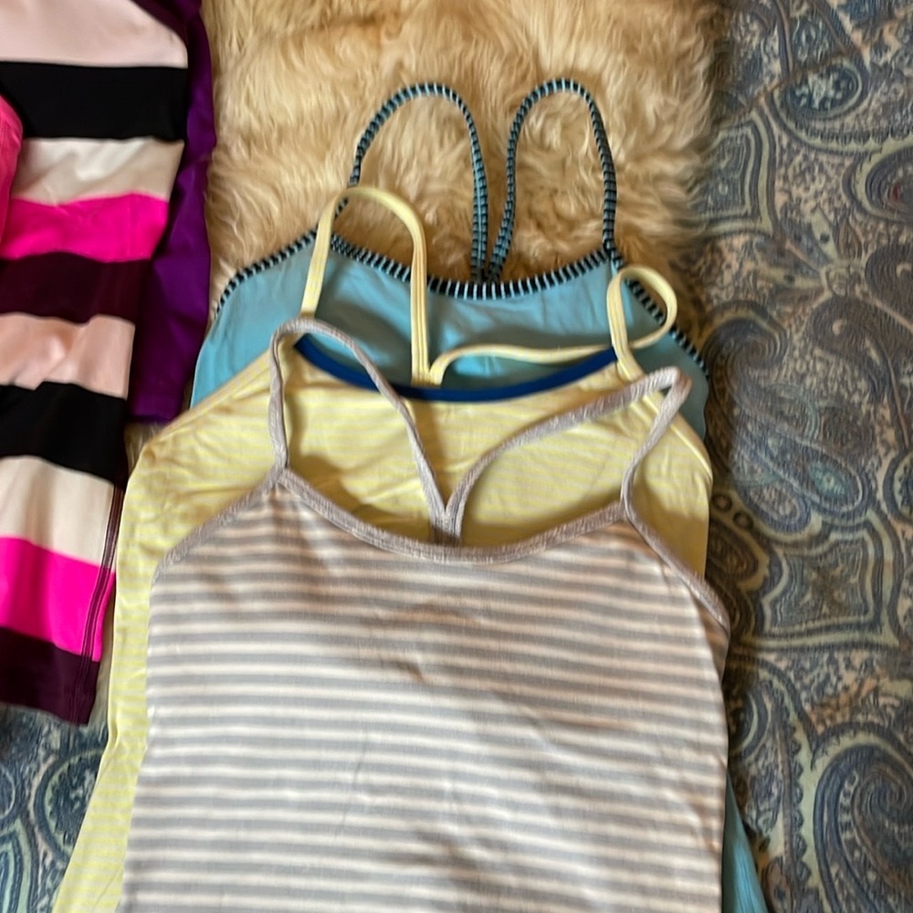 **Lululemon Power Y Tanks**. One left

Blue w/ black-striped striped straps